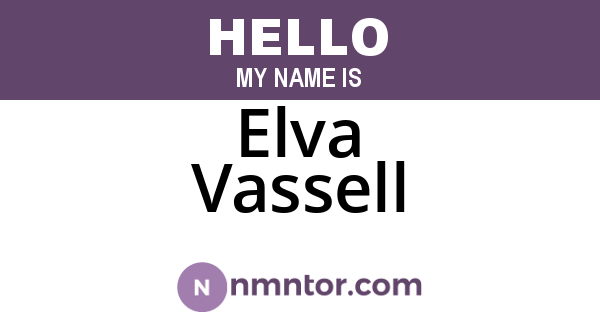 Elva Vassell