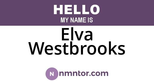 Elva Westbrooks
