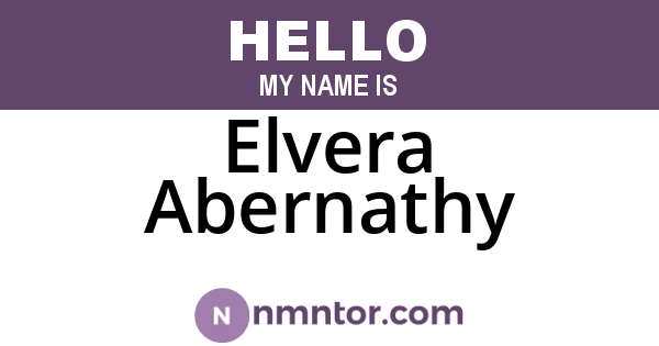 Elvera Abernathy