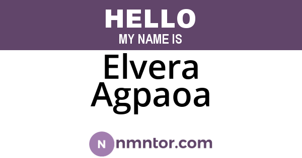 Elvera Agpaoa