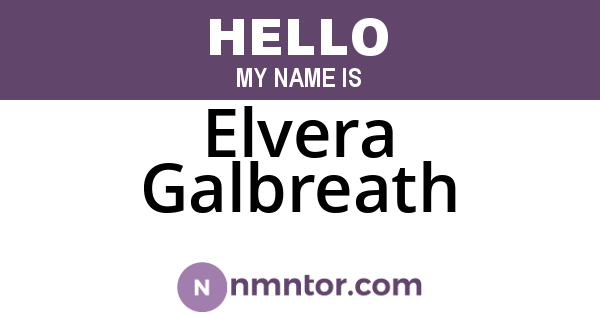 Elvera Galbreath