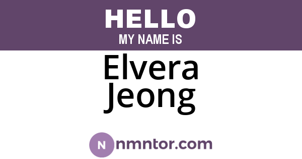 Elvera Jeong
