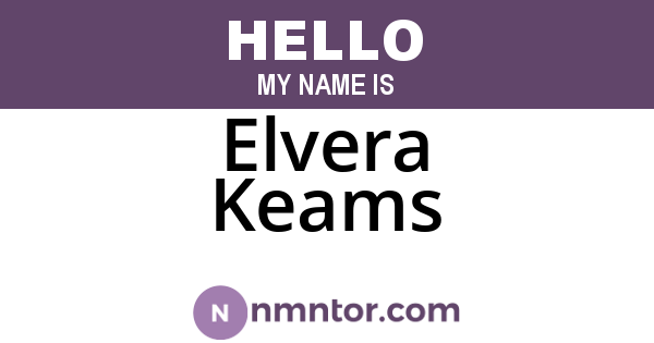 Elvera Keams