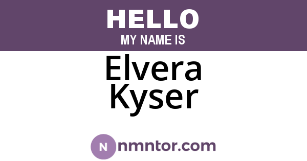 Elvera Kyser