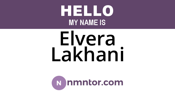 Elvera Lakhani
