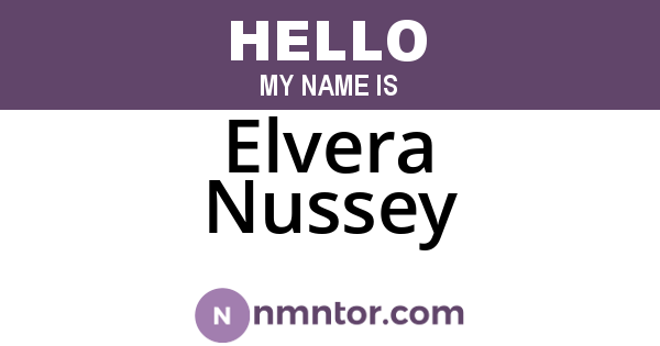Elvera Nussey