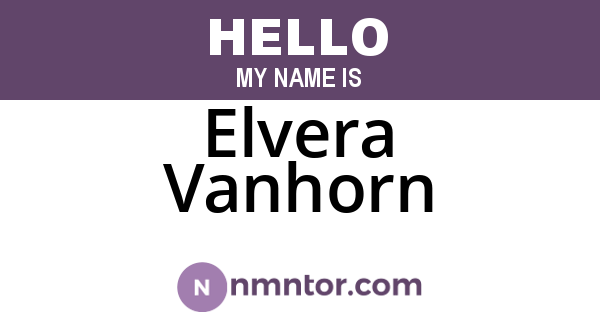 Elvera Vanhorn
