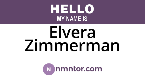 Elvera Zimmerman