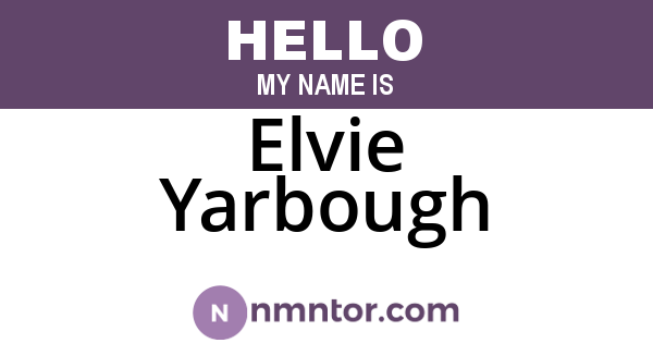 Elvie Yarbough