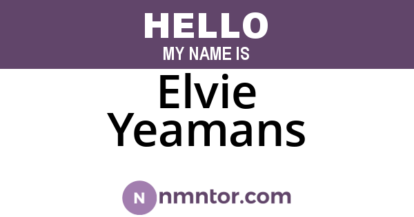 Elvie Yeamans