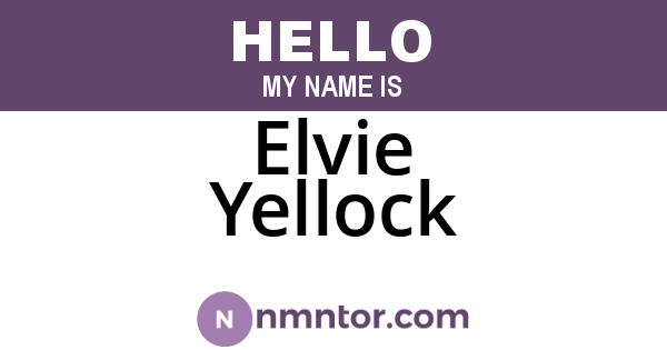 Elvie Yellock