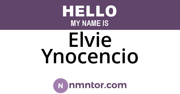 Elvie Ynocencio