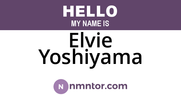 Elvie Yoshiyama