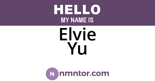 Elvie Yu
