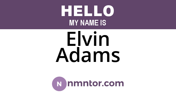 Elvin Adams