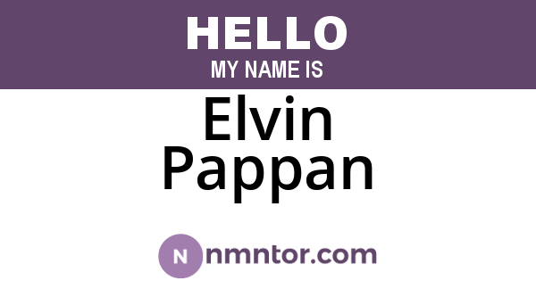Elvin Pappan