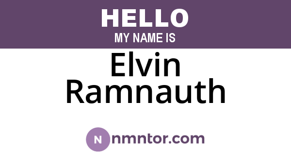 Elvin Ramnauth