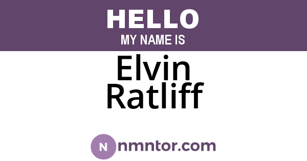 Elvin Ratliff