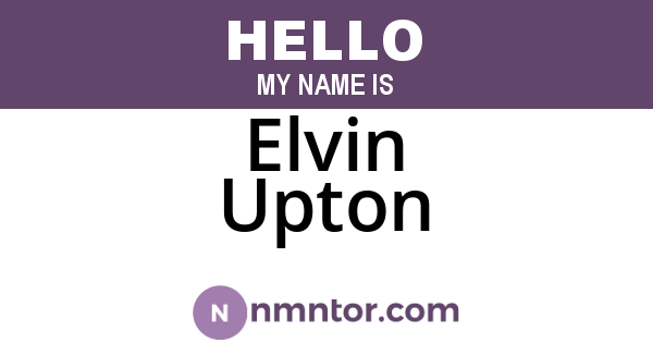 Elvin Upton