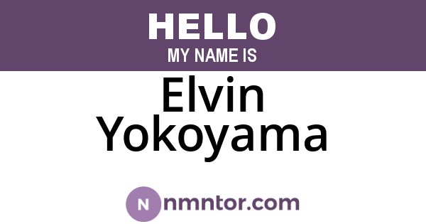 Elvin Yokoyama