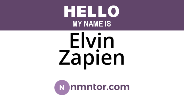 Elvin Zapien