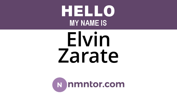 Elvin Zarate