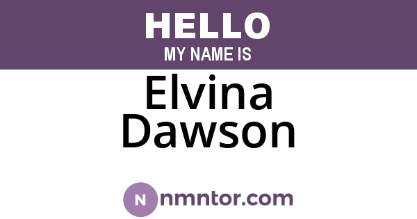 Elvina Dawson
