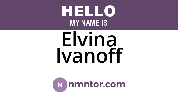 Elvina Ivanoff