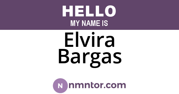 Elvira Bargas
