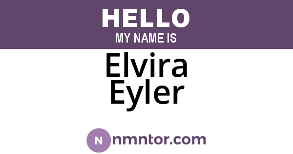 Elvira Eyler