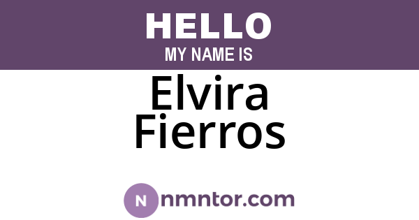 Elvira Fierros