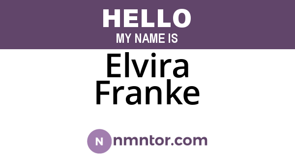 Elvira Franke
