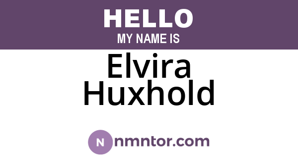 Elvira Huxhold