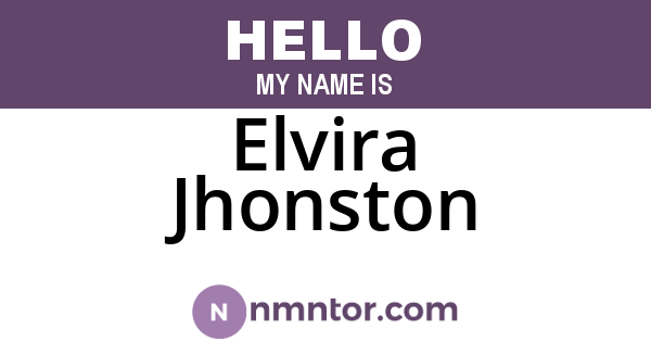 Elvira Jhonston