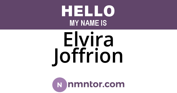Elvira Joffrion