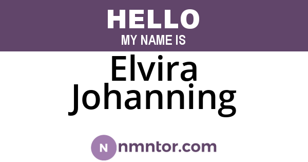 Elvira Johanning