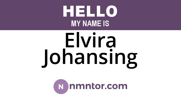 Elvira Johansing