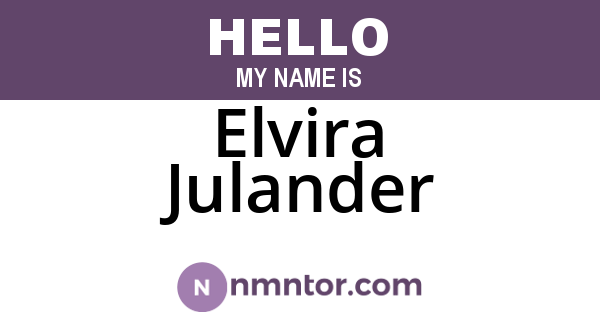 Elvira Julander