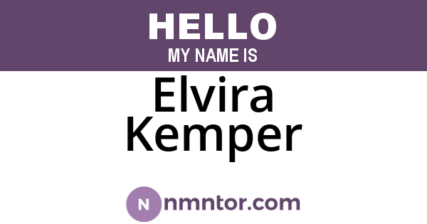 Elvira Kemper
