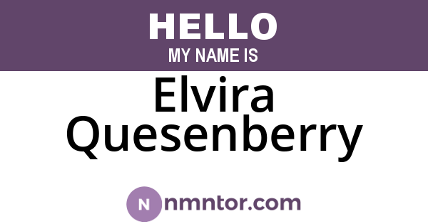 Elvira Quesenberry