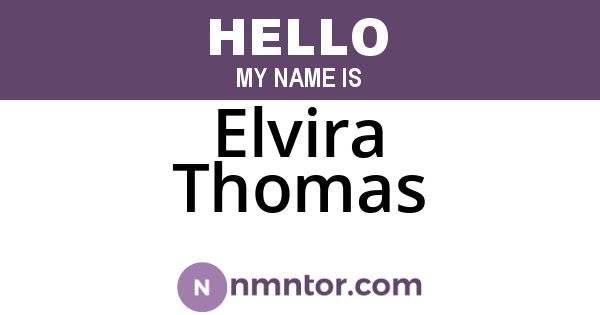 Elvira Thomas