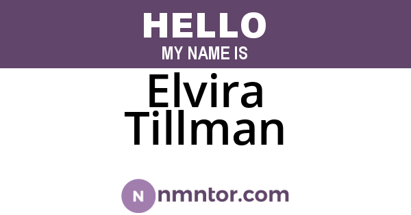 Elvira Tillman