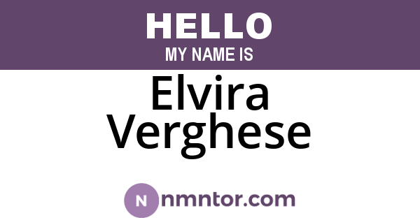 Elvira Verghese