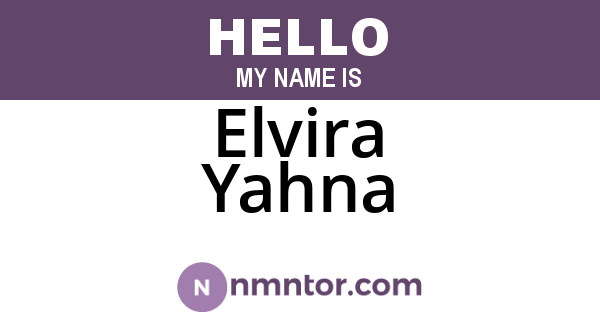 Elvira Yahna