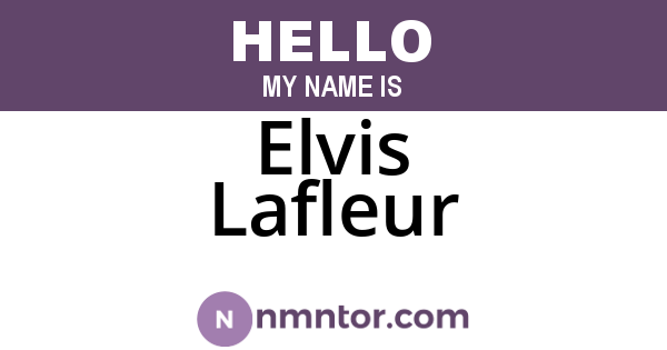 Elvis Lafleur