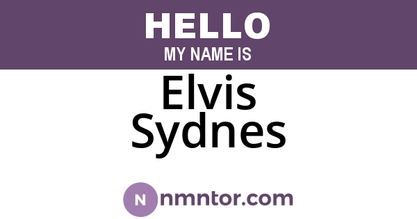 Elvis Sydnes