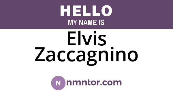 Elvis Zaccagnino