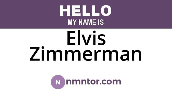 Elvis Zimmerman