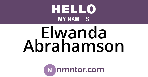 Elwanda Abrahamson