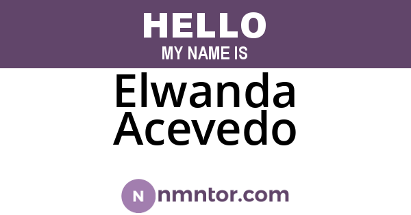 Elwanda Acevedo